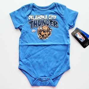 Oklahoma City Thunder Infant Bubble Letter Bodysuit Onesie Blue
